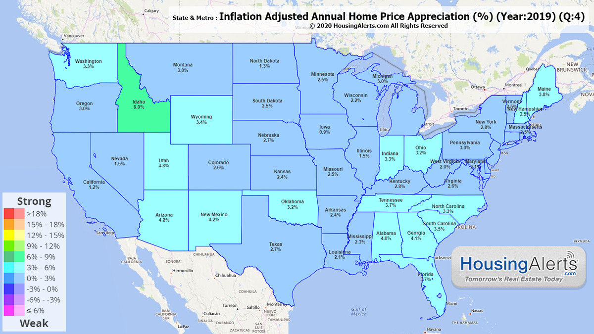 Inflation Adjusted Annual Home Price Appreciation () (Current Period