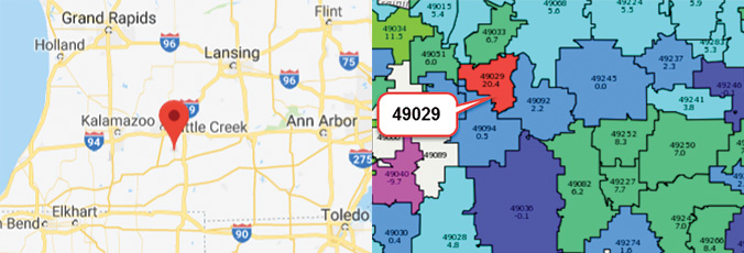 Hottest Zip Codes for Real Estate Investing #9.Burlington, Michigan 49029